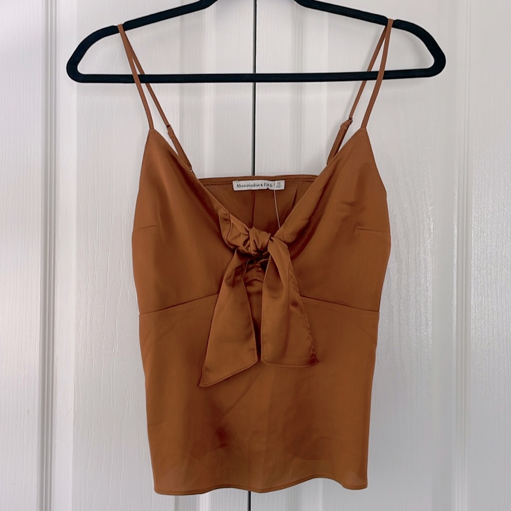 NWT Abercrombie & Fitch Babydoll Tank Top in Rust - Size: XS